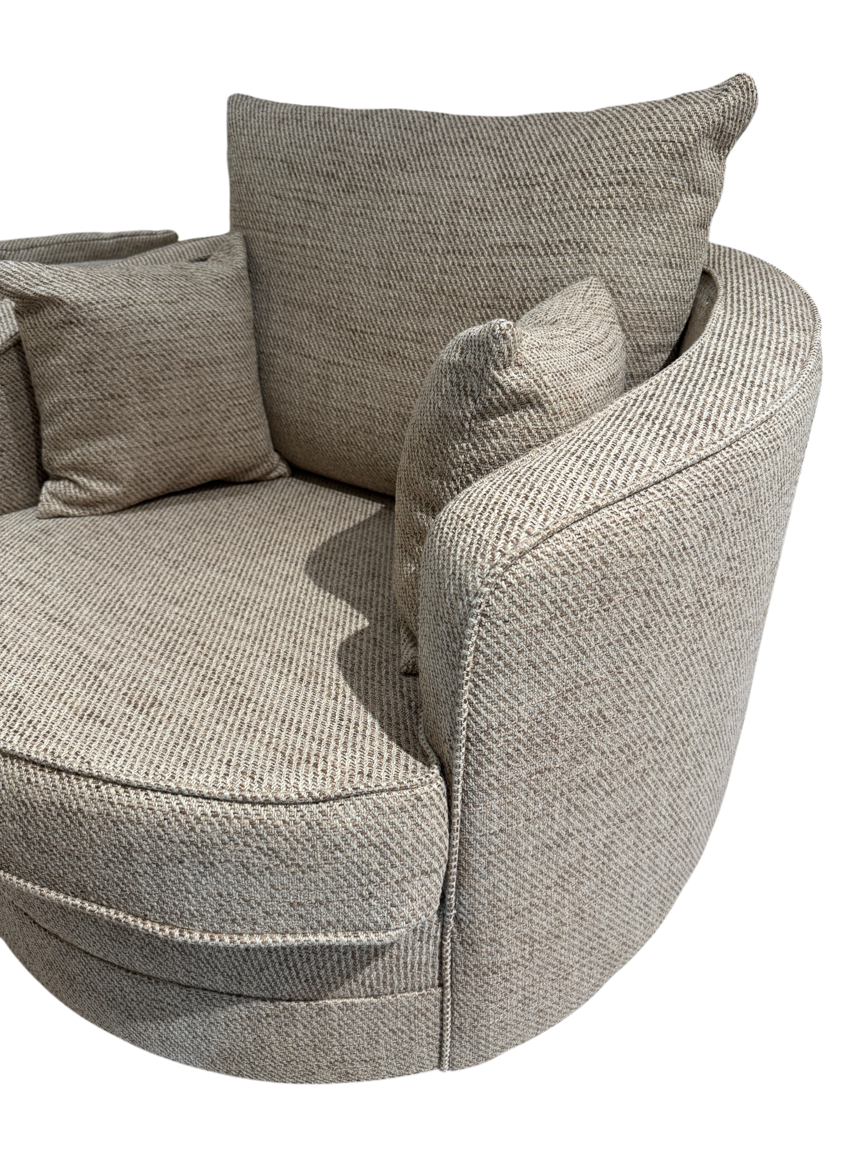 Gabby Tweed Caramel Swivel Chair