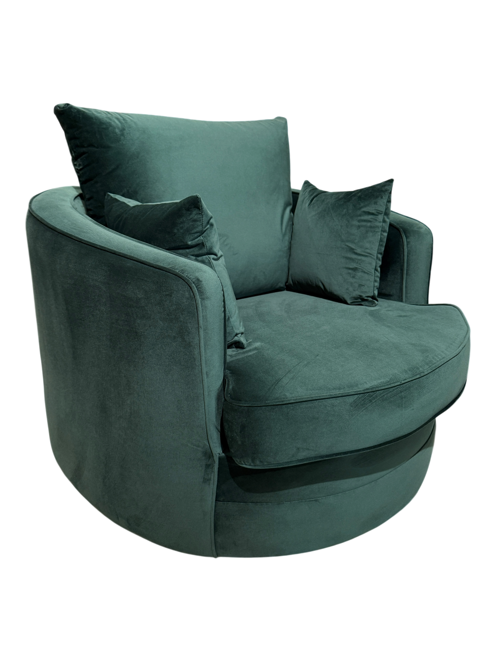 Gabby Velvet Dark Green Swivel Chair