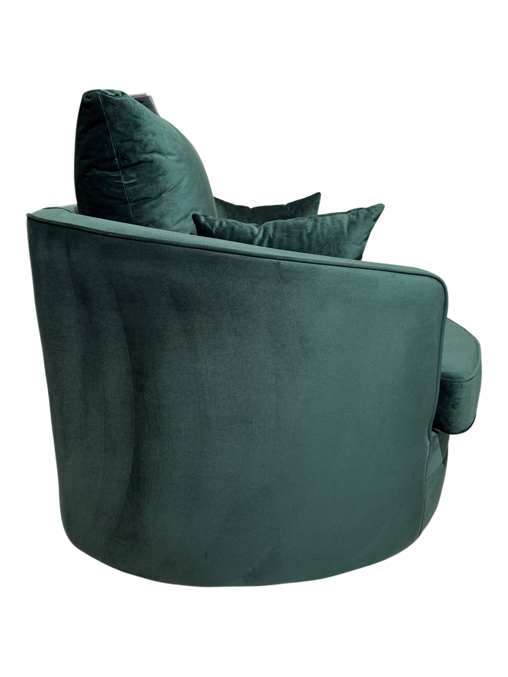 Gabby Velvet Dark Green Swivel Chair