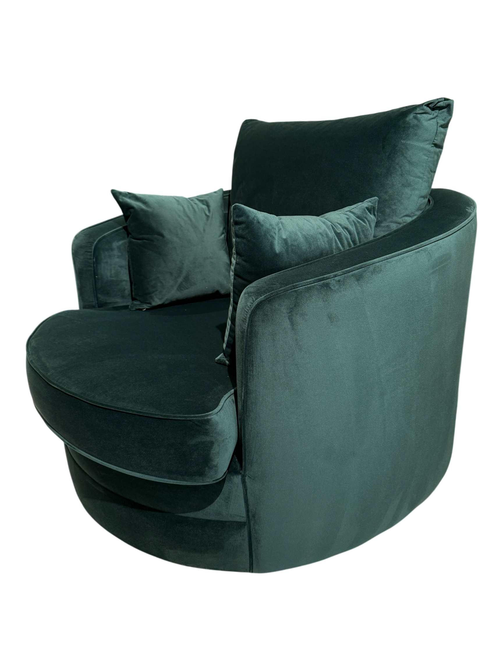 Gabby Velvet Dark Green Swivel Chair