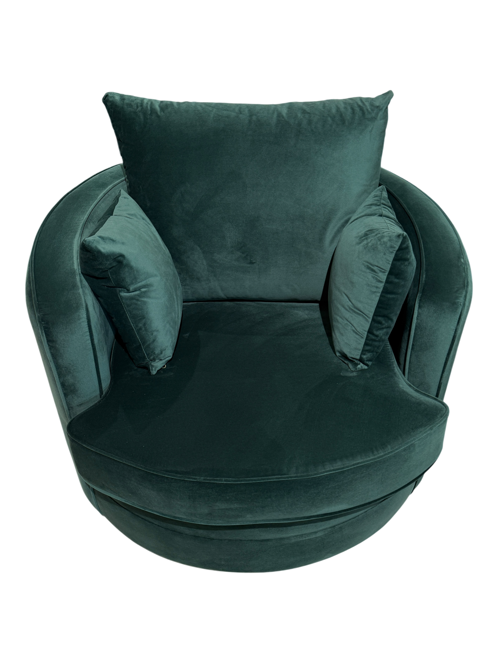 Gabby Velvet Dark Green Swivel Chair