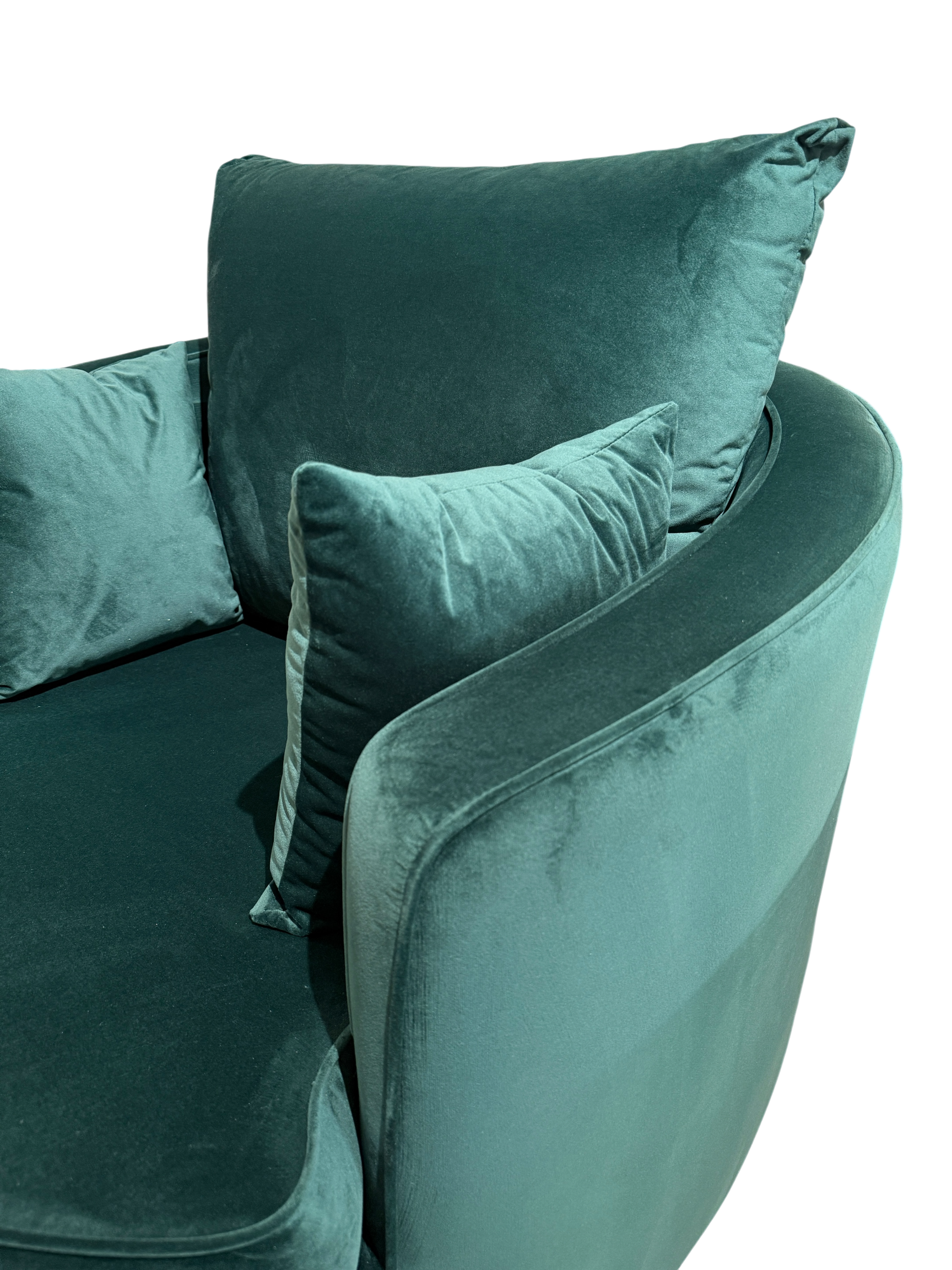 Gabby Velvet Dark Green Swivel Chair