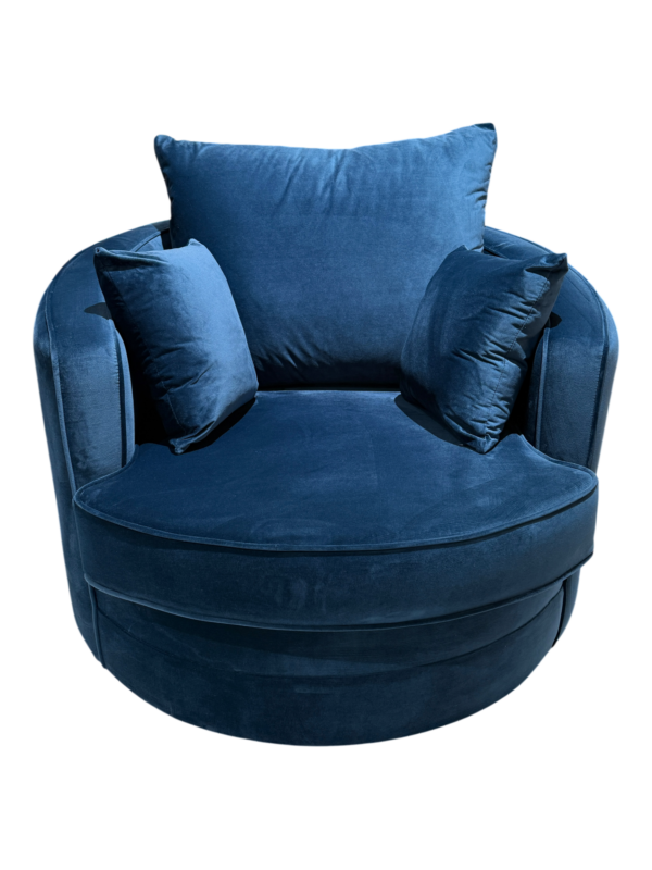 Gabby Velvet Navy Swivel Chair