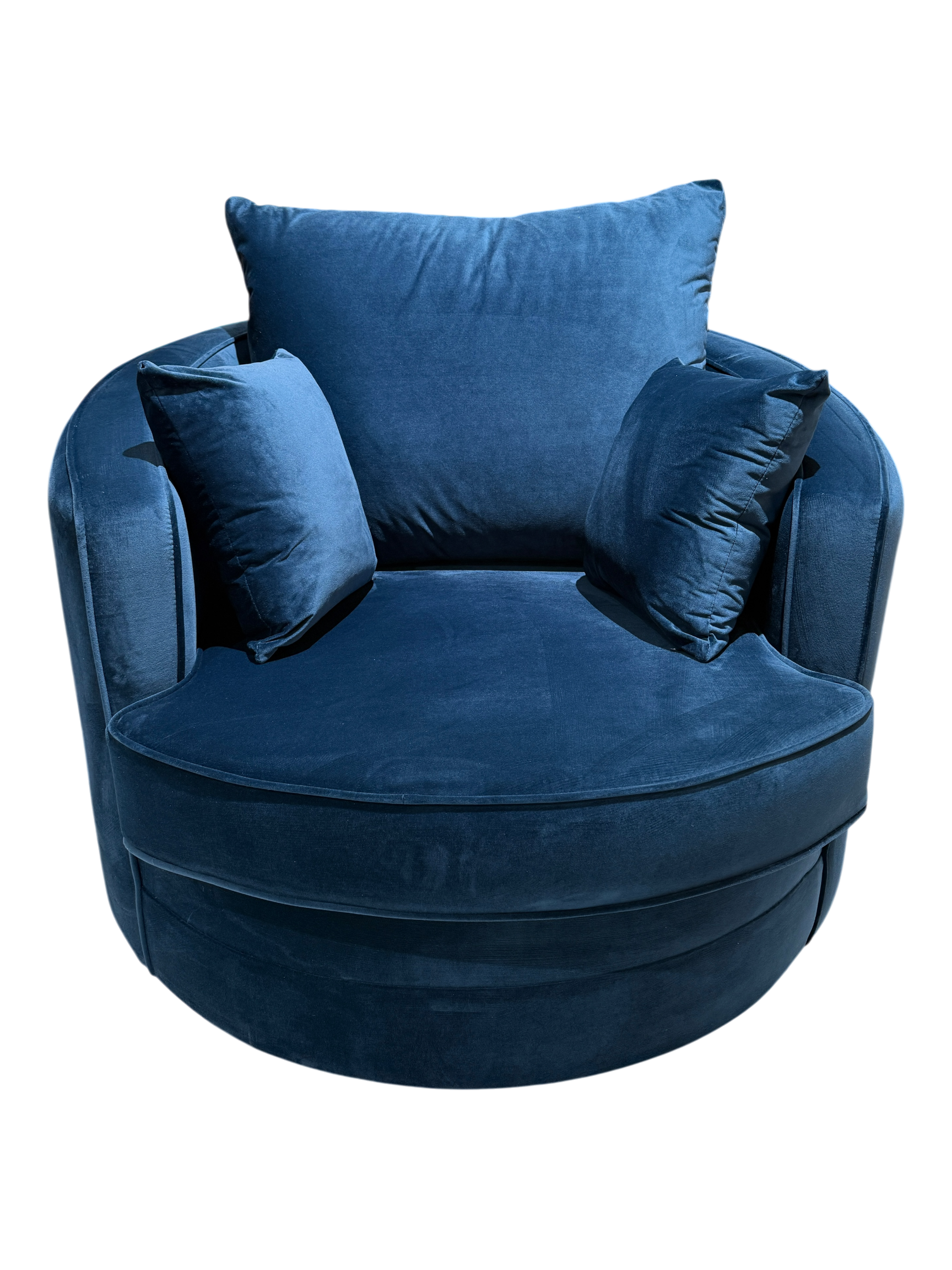 Gabby Velvet Navy Swivel Chair