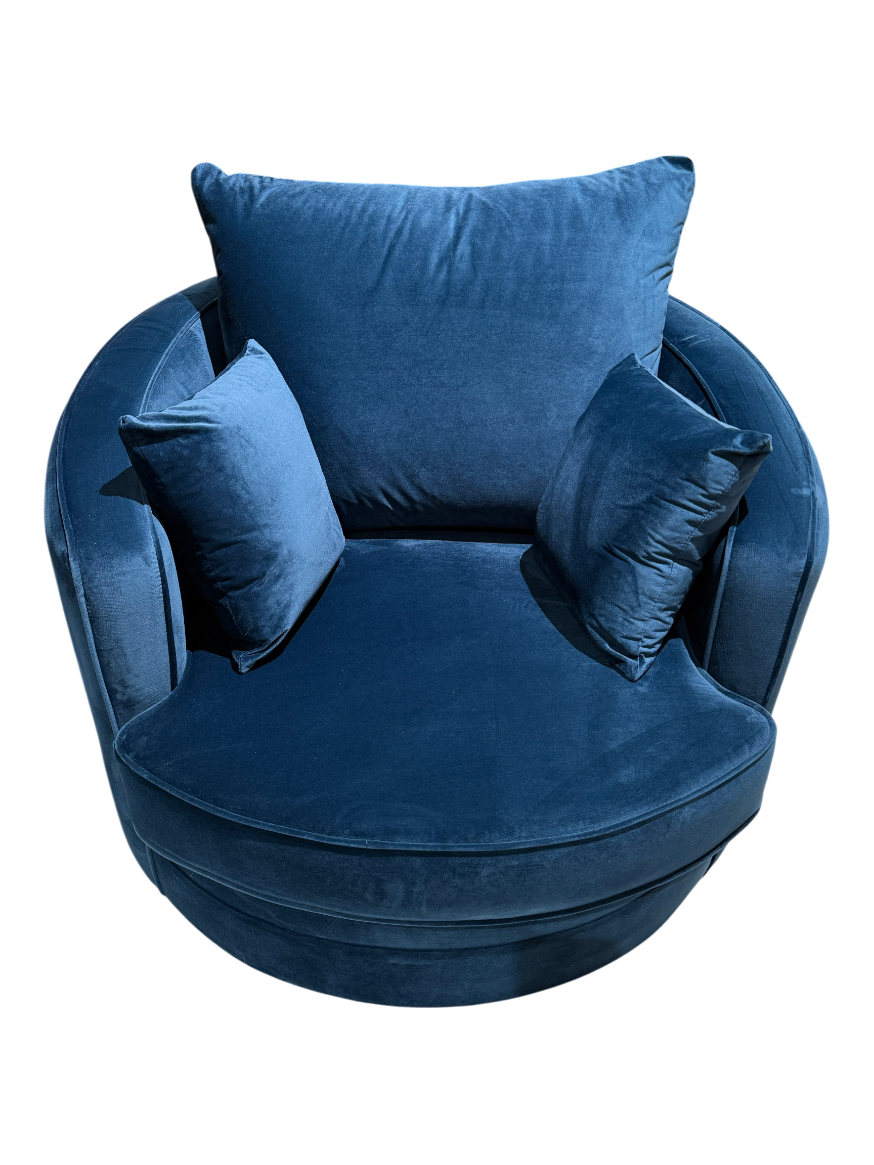 Gabby Velvet Navy Swivel Chair