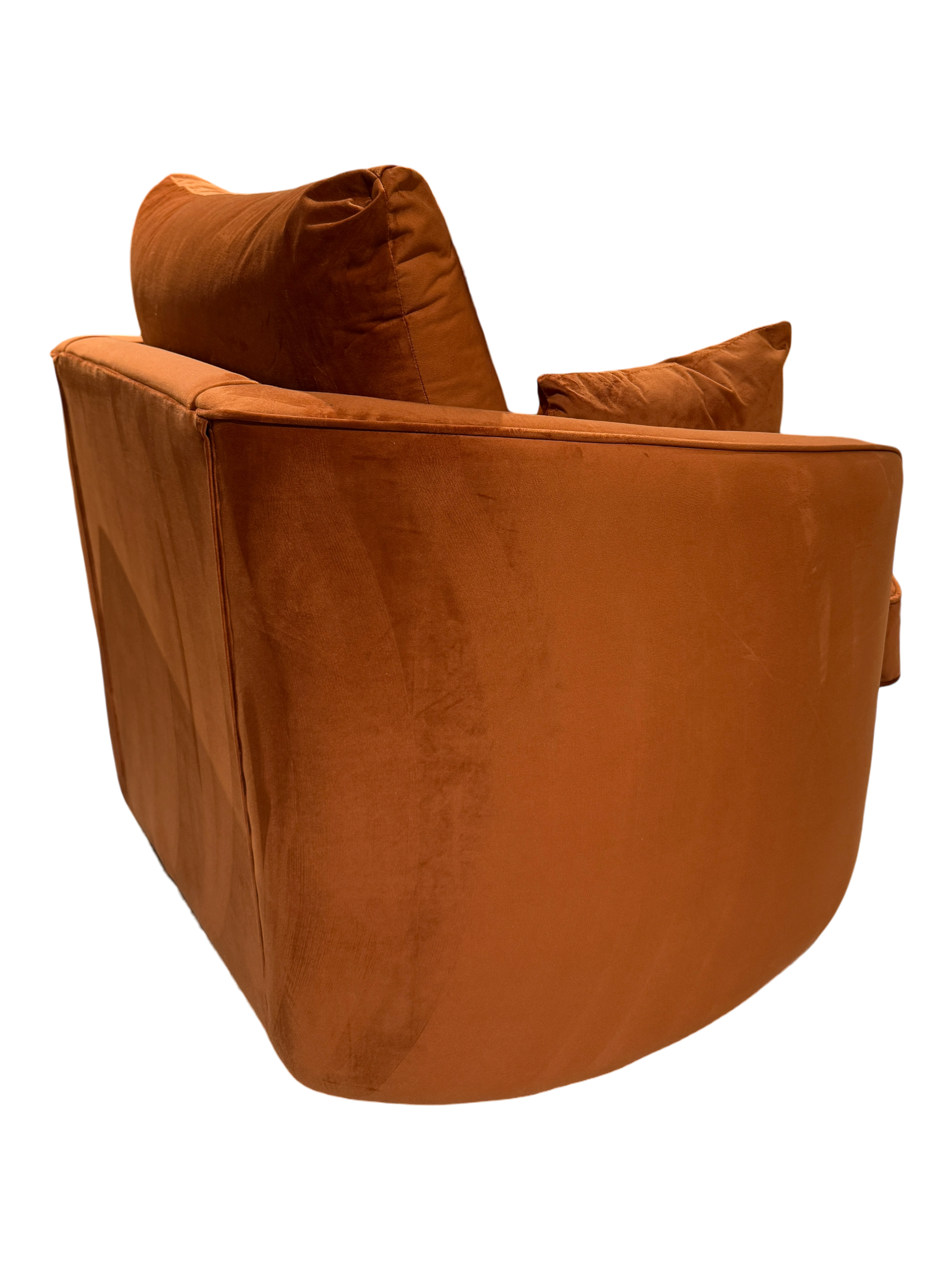 Gabby Velvet Rust Swivel Chair