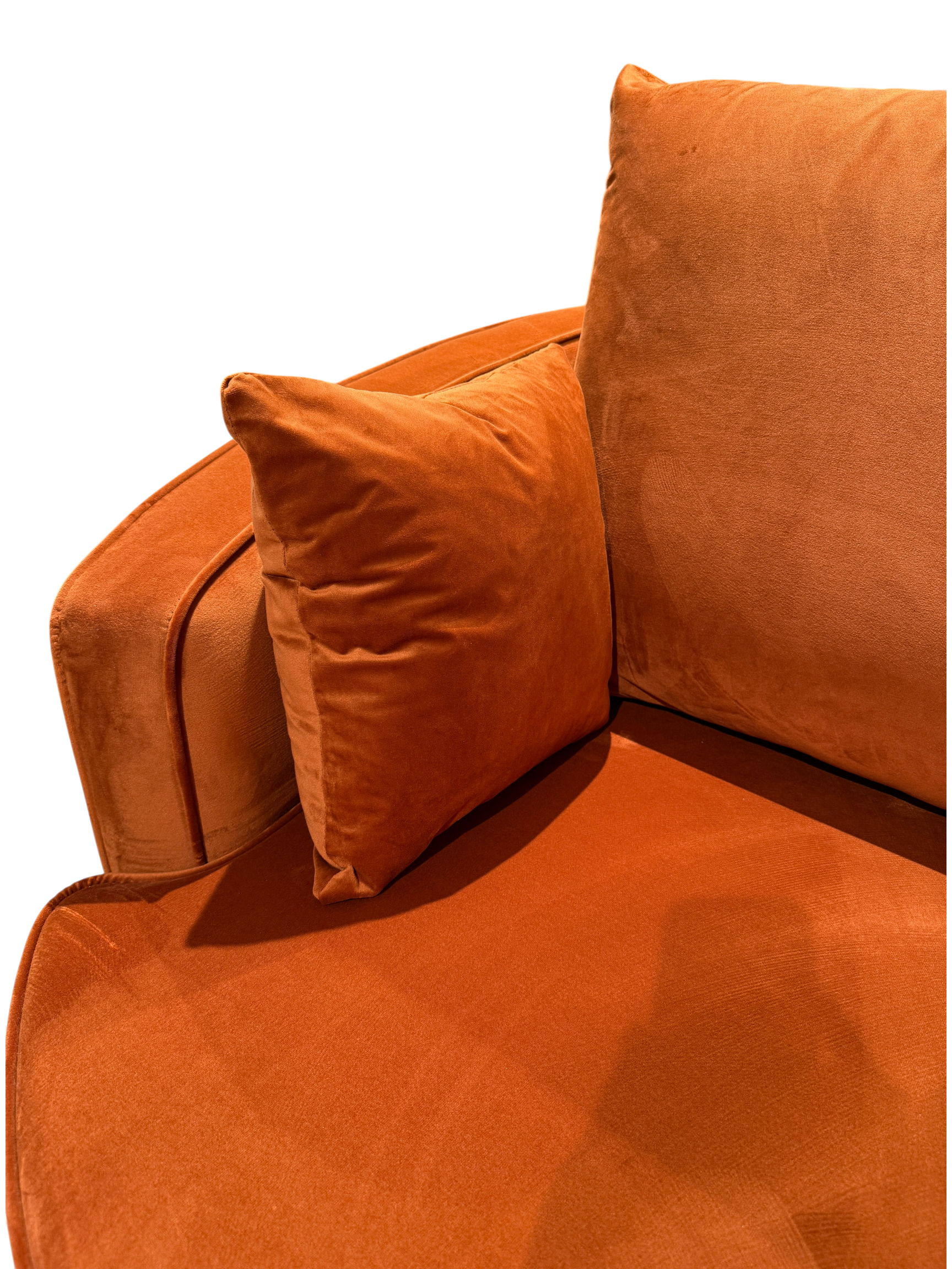 Gabby Velvet Rust Swivel Chair