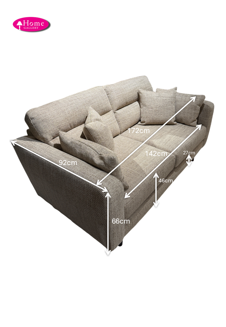 Sydney Tweed Caramel 3 Seater Sofa